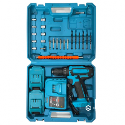 Акумулаторен безчетков винтоверт KRAFTROYAL 36V 8Ah + 30 броя инструменти в куфар