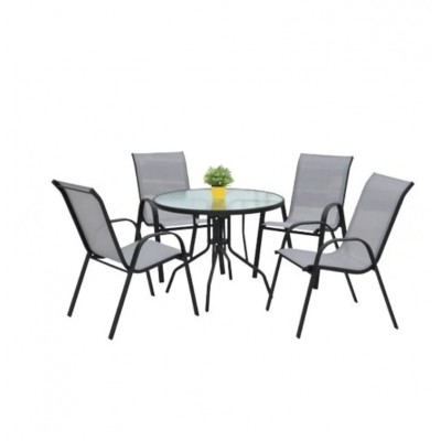 Градински комплект Heaven - стъклена маса и 4 стола Градински комплект Heaven - стъклена маса и 4 стола