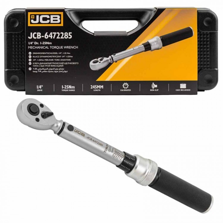Динамометричен ключ 1/4" ,1-25 Nm JCB-6472285 Динамометричен ключ 1/4" ,1-25 Nm JCB-6472285