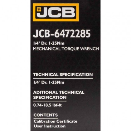 Динамометричен ключ 1/4" ,1-25 Nm JCB-6472285 Динамометричен ключ 1/4" ,1-25 Nm JCB-6472285