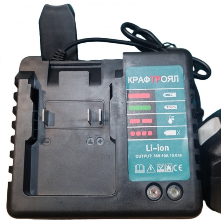 Безчетков акумулаторен ударен гайковерт-винтоверт 36V 10Ah КРАФТРОЯЛ