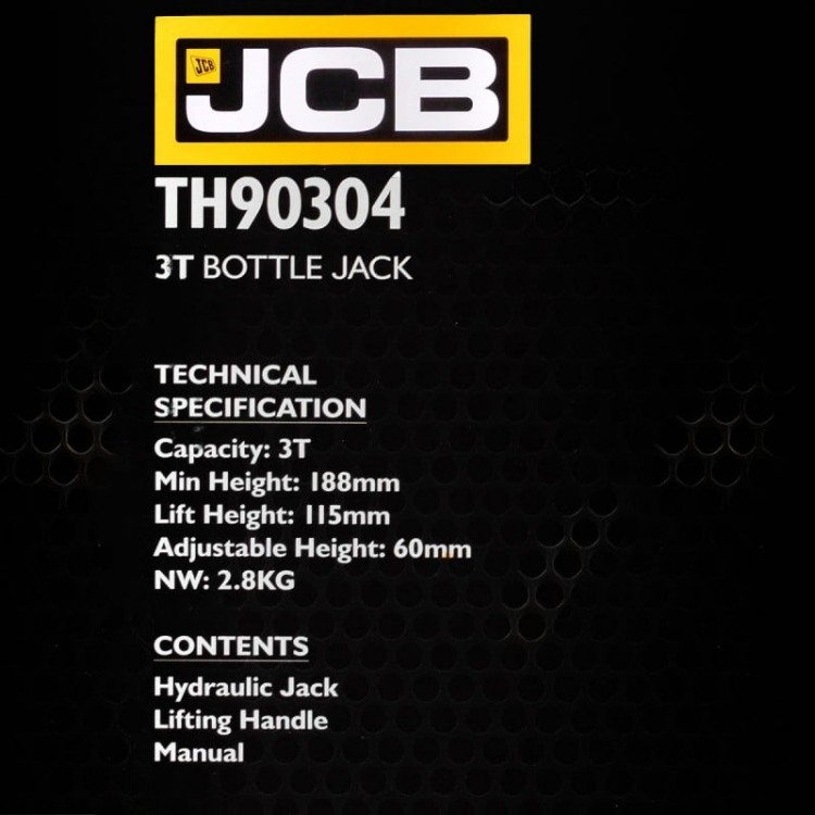 Хидравличен крик JCB ТН90304 тип бутилка 3 тона Хидравличен крик JCB ТН90304 тип бутилка 3 тона