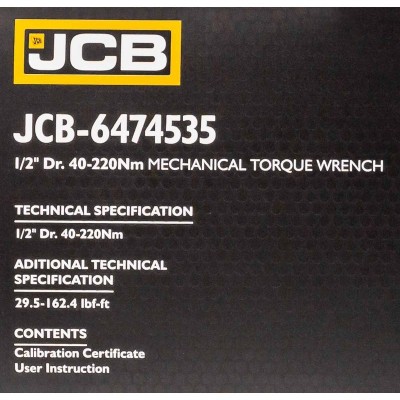 Динамометричен ключ 1/2" ,40-220 Nm JCB-6474535 Динамометричен ключ 1/2" ,40-220 Nm JCB-6474535