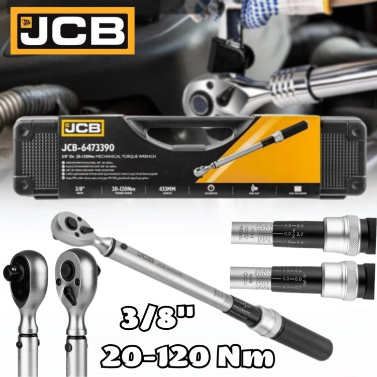 Динамометричен ключ 3/8" ,20-120 Nm JCB-6473390 Динамометричен ключ 3/8" ,20-120 Nm JCB-6473390