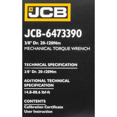 Динамометричен ключ 3/8" ,20-120 Nm JCB-6473390 Динамометричен ключ 3/8" ,20-120 Nm JCB-6473390