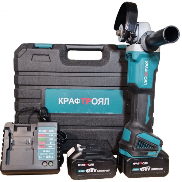 Безчетков акумулаторен ъглошлайф 36V 8Ah