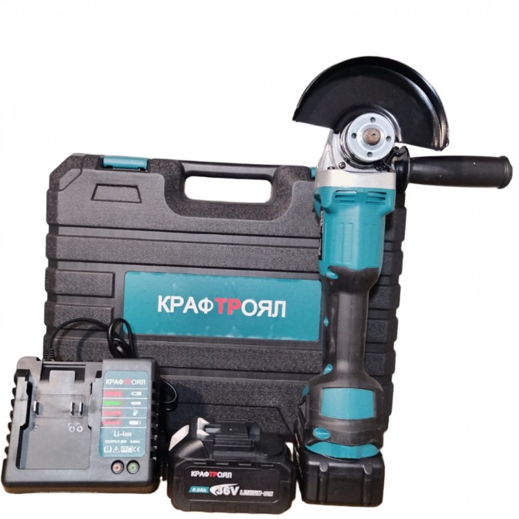 Безчетков акумулаторен ъглошлайф 36V 8Ah