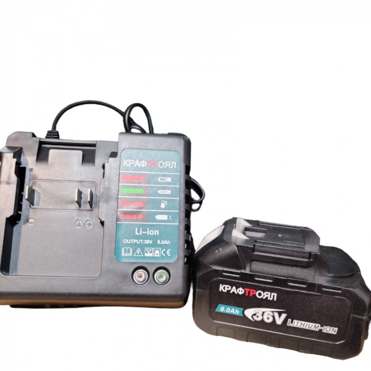 Безчетков акумулаторен ъглошлайф 36V 8Ah