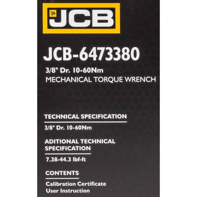 Динамометричен ключ 3/8" ,10-60 Nm JCB-6473380 Динамометричен ключ 3/8" ,10-60 Nm JCB-6473380