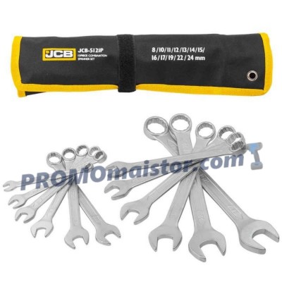 Комплект звездогаечни ключове JCB 12 части 8 - 24 мм Комплект звездогаечни ключове JCB 12 части 8 - 24 мм