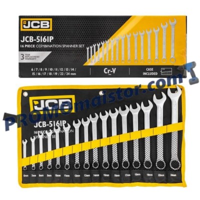 Комплект звездогаечни ключове JCB 16 части 6 - 24 мм Комплект звездогаечни ключове JCB 16 части 6 - 24 мм