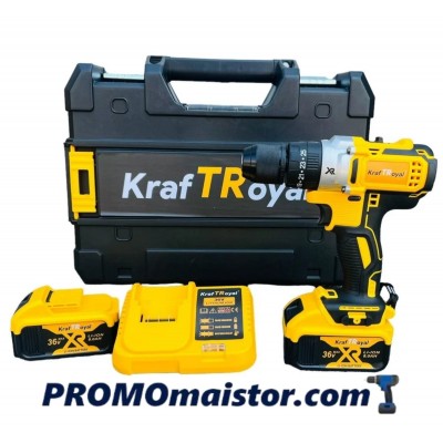 Акумулаторен ударен винтоверт KRAFTROYAL 36V 8Ah Акумулаторен ударен винтоверт KRAFTROYAL 36V 8Ah