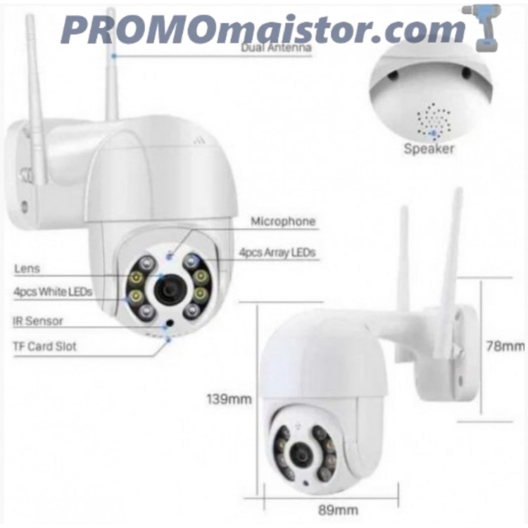 WiFi въртяща камера 4mpx с резолюция 2560 x 1440p WiFi въртяща камера 4mpx с резолюция 2560 x 1440p