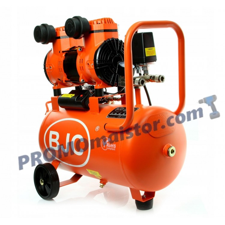 Монофазен безмаслен бутален компресор за въздух BJC JN1500A   1.5 kW, 220 л/мин, 8 бара, 24 литра 