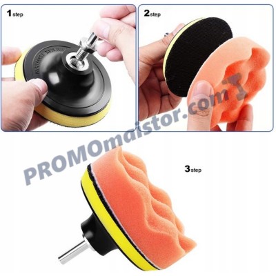 Комплект за полиране на фарове и автомобили 11 части MARPOL Комплект за полиране на фарове и автомобили 11 части MARPOL