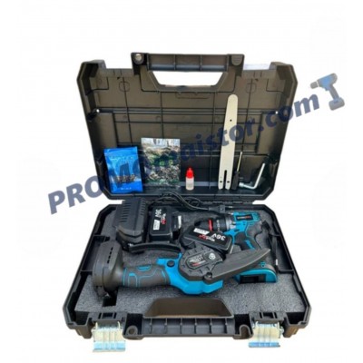 Комплект ударен винтоверт и мини верижен трион 22 см шина WERKBULL + две батерии 36V 8Ah