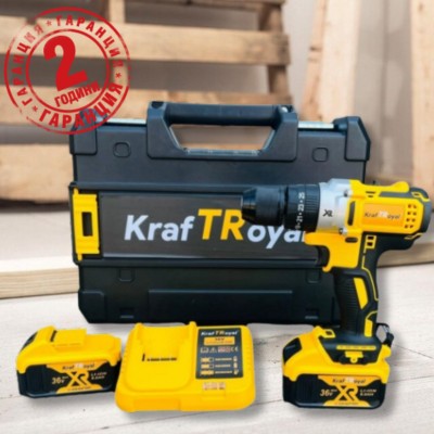 Акумулаторен ударен винтоверт KRAFTROYAL 36V 8Ah 