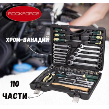 Комплект гедоре 1/2"& 1/4" 110 части ROCKFORCE 