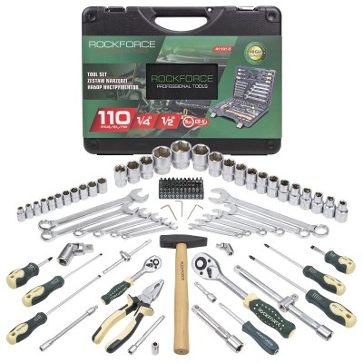 Комплект гедоре 1/2"& 1/4" 110 части ROCKFORCE Комплект гедоре 1/2"& 1/4" 110 части ROCKFORCE