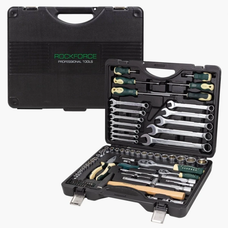 Комплект гедоре 1/2"& 1/4" 110 части ROCKFORCE Комплект гедоре 1/2"& 1/4" 110 части ROCKFORCE