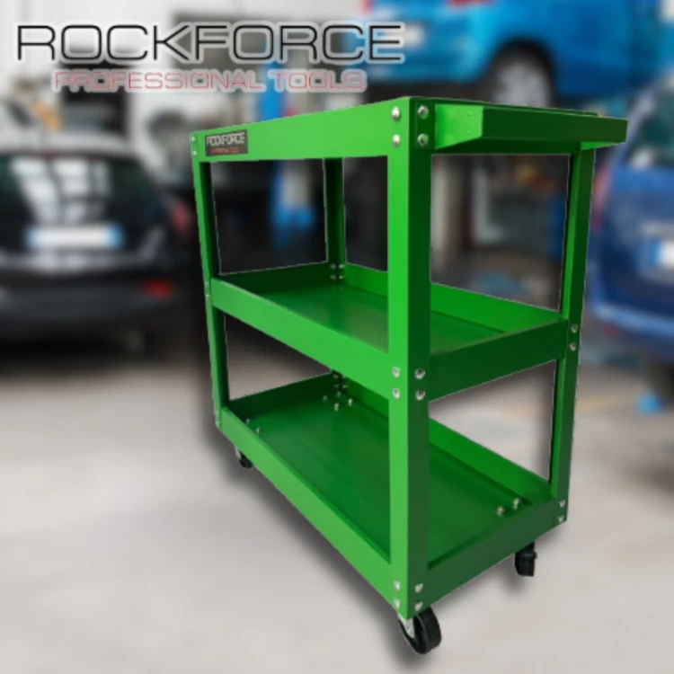 Количка за инструменти с 3 рафта ROCKFORCE Количка за инструменти с 3 рафта ROCKFORCE