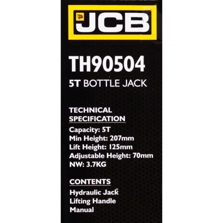 Хидравличен крик JCB ТН90504 тип бутилка 5 тона Хидравличен крик JCB ТН90504 тип бутилка 5 тона