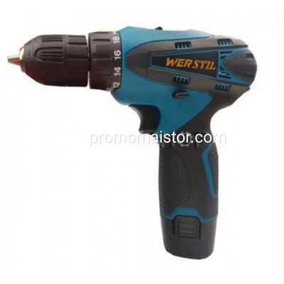 Акумулаторен винтоверт WERSTIL 18V + вложки и удължение Акумулаторен винтоверт WERSTIL 18V + вложки и удължение