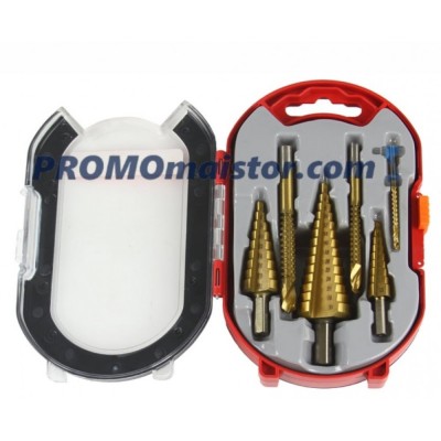 Комплект стъпаловидни бургии за метал 6 части MARPOL Комплект стъпаловидни бургии за метал 6 части MARPOL