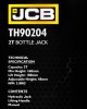 Хидравличен крик JCB ТН90204 тип бутилка 2 тона Хидравличен крик JCB ТН90204 тип бутилка 2 тона