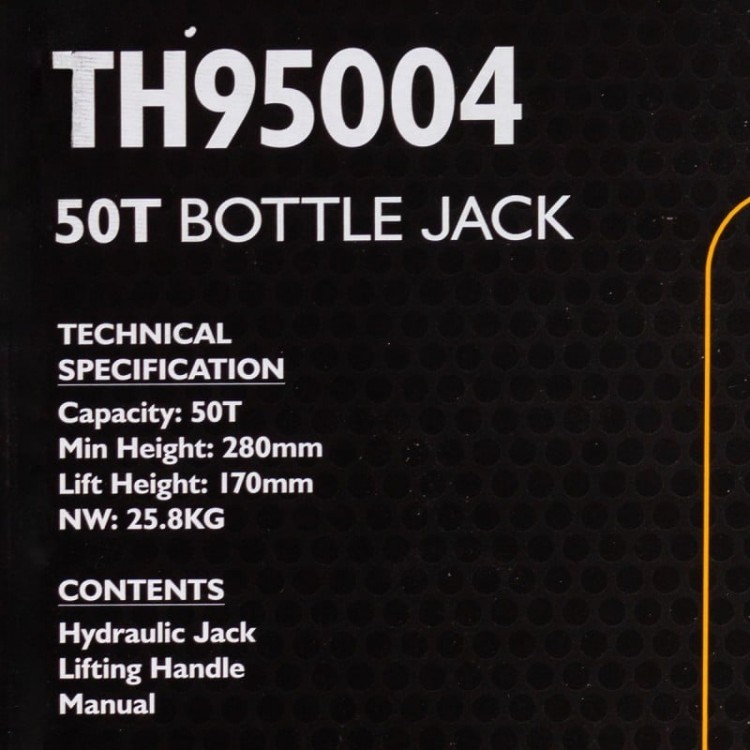 Хидравличен крик JCB ТН95004 тип бутилка 50 тона Хидравличен крик JCB ТН95004 тип бутилка 50 тона