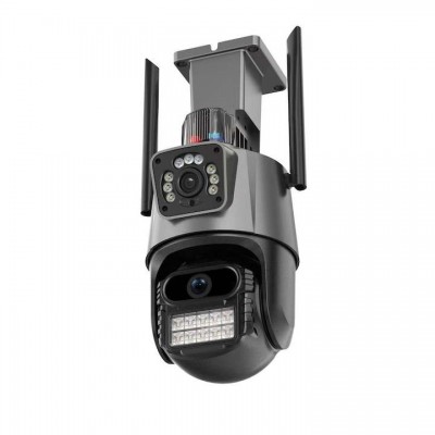 Водоустойчива Wi-Fi двойна камера за наблюдение, SMART ротация, FULL HD, 8MP Водоустойчива Wi-Fi двойна камера за наблюдение, SMART ротация, FULL HD, 8MP