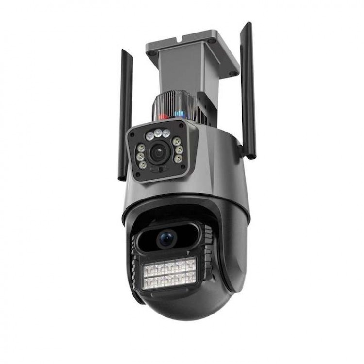 Водоустойчива Wi-Fi двойна камера за наблюдение, SMART ротация, FULL HD, 8MP