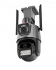 Водоустойчива Wi-Fi двойна камера за наблюдение, SMART ротация, FULL HD, 8MP