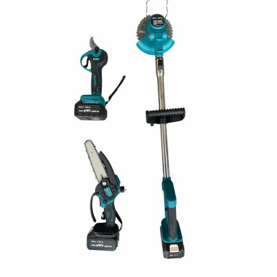 ПРОМО ПАКЕТ Акумулаторни тример, градинска ножица и резачка 3в1 36V 8Ah КрафТРоял BG