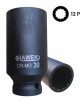 Комплект удължени ударни вложки 1/2" 12-стенни 15 части HAWEK