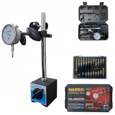 Магнитна стойка и индикаторен часовник HAWEK Магнитна стойка и индикаторен часовник HAWEK