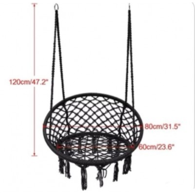 Единична плетена люлка, черна - хамак Единична плетена люлка, черна - хамак