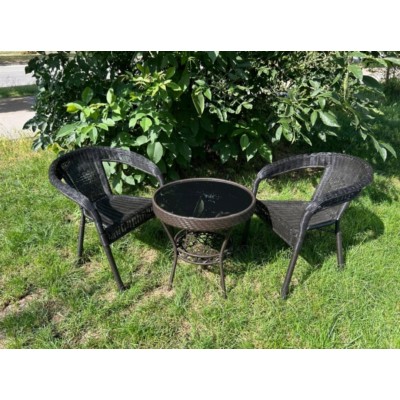 Градински ратанов комплект ОАЗИС - 2 стола + маса с поставка Градински ратанов комплект ОАЗИС - 2 стола + маса с поставка