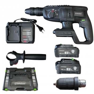 Акумулаторен безчетков перфоратор с 2 патронника STAHLMAYER 36V 10Ah Акумулаторен безчетков перфоратор с 2 патронника STAHLMAYER 36V 10Ah