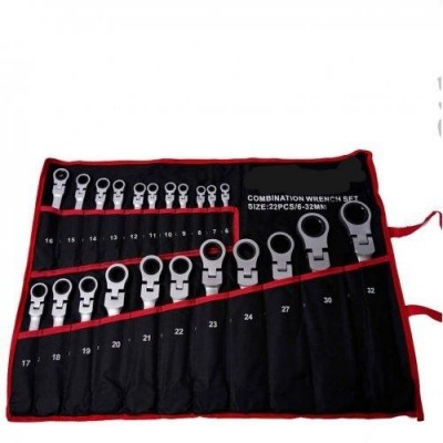Комплект тресчотни ключове 6-32 мм. с чупещо рамо 22 части Комплект тресчотни ключове 6-32 мм. с чупещо рамо 22 части