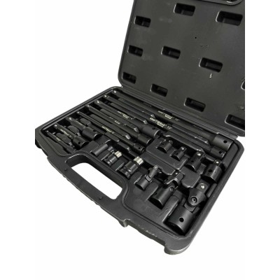 Комплект ударни преходници и удължения 18 части - 1/4"; 3/8"; 1/2" KRAFTWELLE Комплект ударни преходници и удължения 18 части - 1/4"; 3/8"; 1/2" KRAFTWELLE