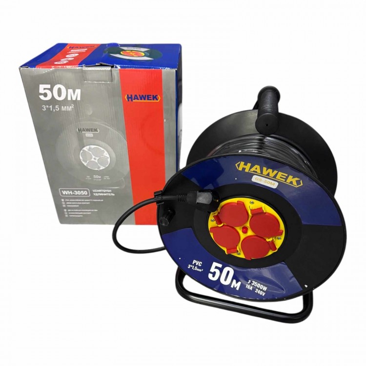 Макара с кабел 50 метра ( удължител ) HAWEK