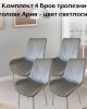 Комплект 4 броя трапезни столове Ария - цвят светлосив Комплект 4 броя трапезни столове Ария - цвят светлосив