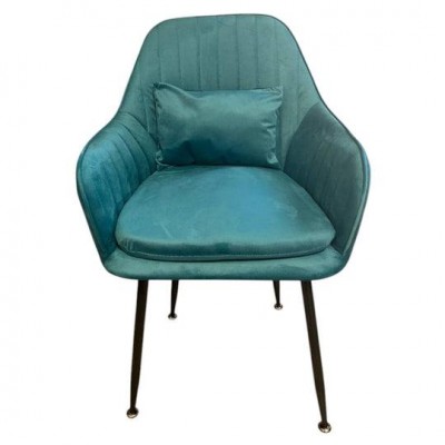 Трапезен стол Ивон + ПОДАРЪК възглавничка - цвят тюркоаз