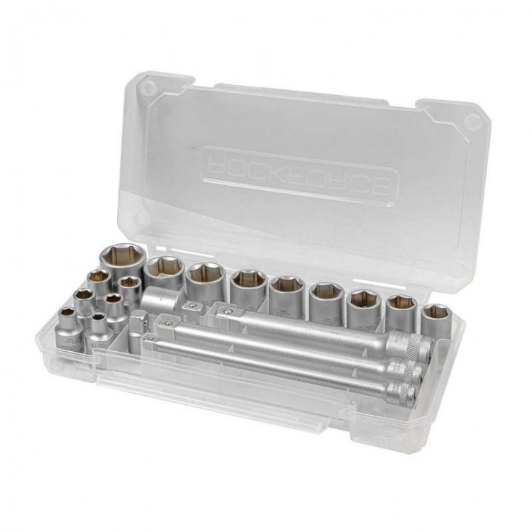 Комплект вложки 3/8" ROCKFORCE 20 части 6-22 мм. Комплект вложки 3/8" ROCKFORCE 20 части 6-22 мм.