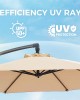 Градински чадър с 8 ребра, LED осветление и UV защита Градински чадър с 8 ребра, LED осветление и UV защита