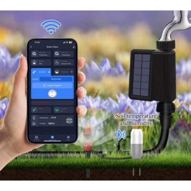 Соларна система с Wi-Fi управление за напояване на оранжерии, градини и тревни площи