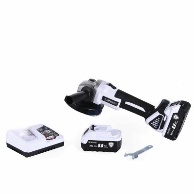 ПРОМО ПАКЕТ Акумулаторен ударен комбиниран гайковерт и безчетков ъглошлайф STAHLMAYER + 4 батерии и 2 зарядни устройства