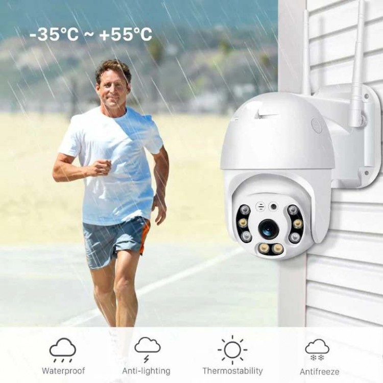 Камера за външно наблюдение с Wi-Fi, PENDAN PTZ, 8MP, Smart Camera 360°