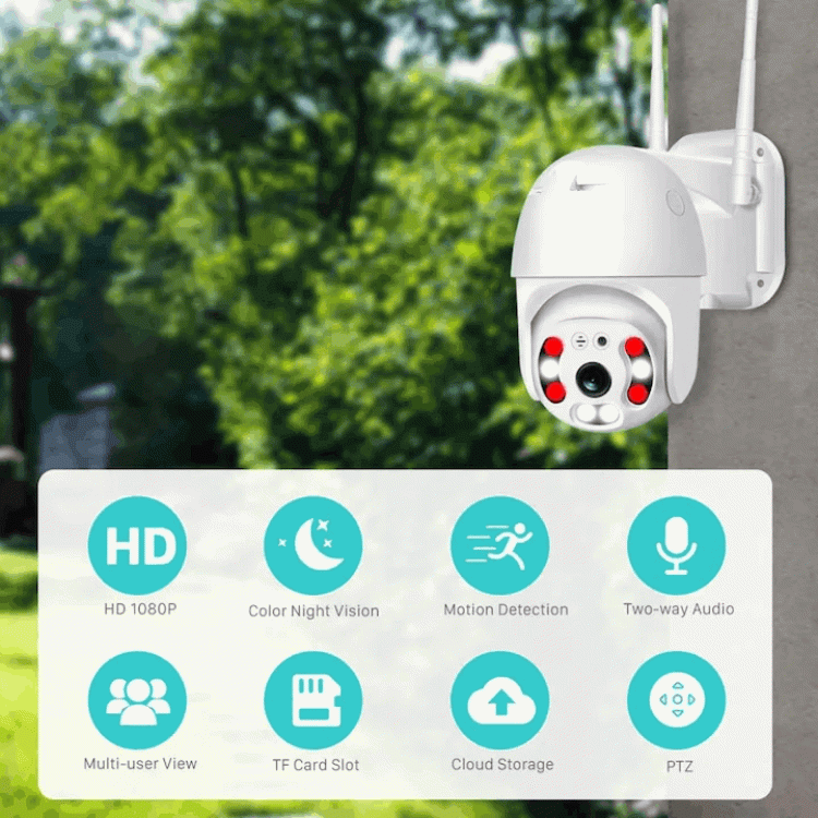 Камера за външно наблюдение с Wi-Fi, PENDAN PTZ, 8MP, Smart Camera 360°